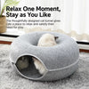 Enclosed Donut Pet Bed with Tunnel