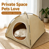 Semi-Enclosed Tent Pet Bed for Cats and Dogs - p-00086