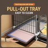 Indoor Dog Crate with Separate Toilet Area for Small Dogs