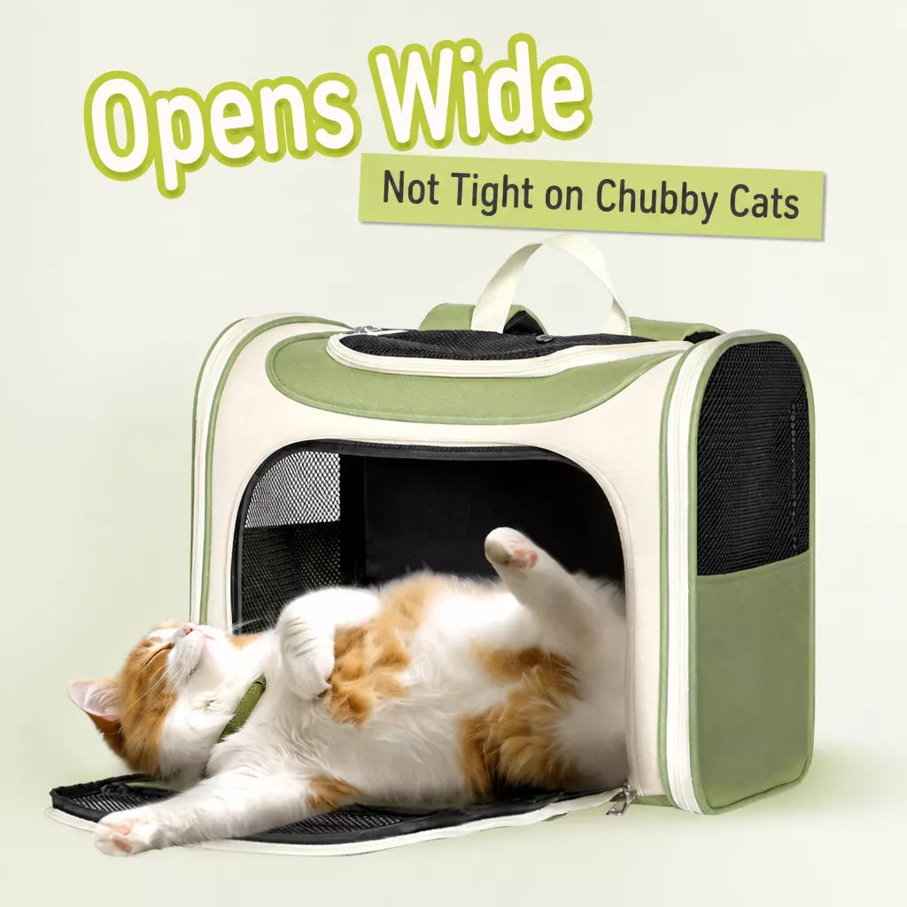Canvas Pet Carrier Backpack for Cats and Dogs