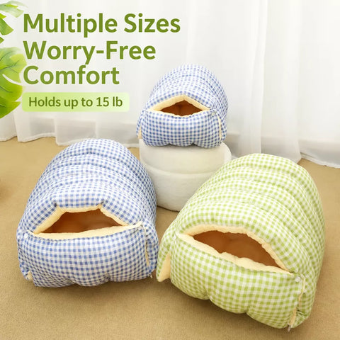 Enclosed Pet Bed for Cats and Small Dogs with Open Entry