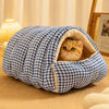 Washable Semi-Enclosed Polyester Cat & Small Dog Bed