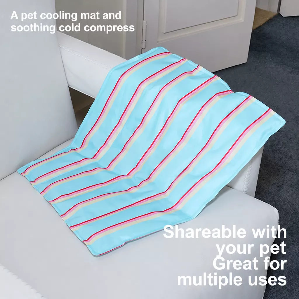 Striped Gel Pet Mat for Dogs & Cats