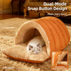 Semi-Enclosed Faux-Fur Pet Bed for Small Pets
