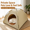 Semi-Enclosed Tent Pet Bed for Cats and Dogs - p-00086