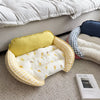 Reversible Curved Sofa-Style Pet Bed for Small Dogs and Cats