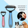 Dog & Cat Dematting Brush for Tangles & Loose Fur