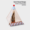 Semi-Enclosed Tent Bed for Cats and Dogs