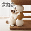 Large Oval Sisal Cat Tree with Integrated Scratcher and Bed