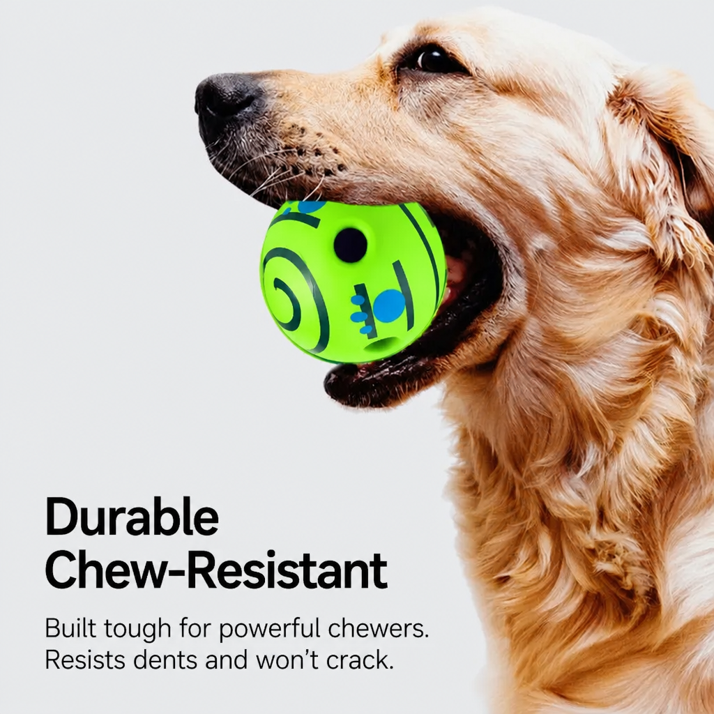 Squeaky Dog Ball Toy for Solo and Interactive Play