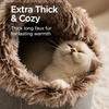 Enclosed Plush Pet Bed with Carry Handle