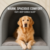 Enclosed Plush Pet Bed with Door Curtain for Cats and Dogs