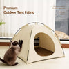Portable Enclosed Pet Tent Bed for Cats and Small Dogs