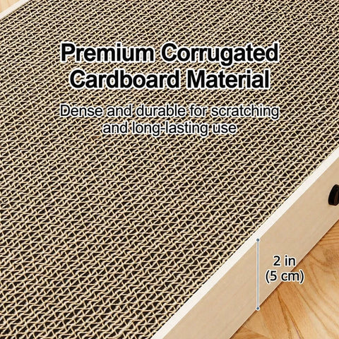 L-Shaped Corrugated Cardboard Cat Scratcher