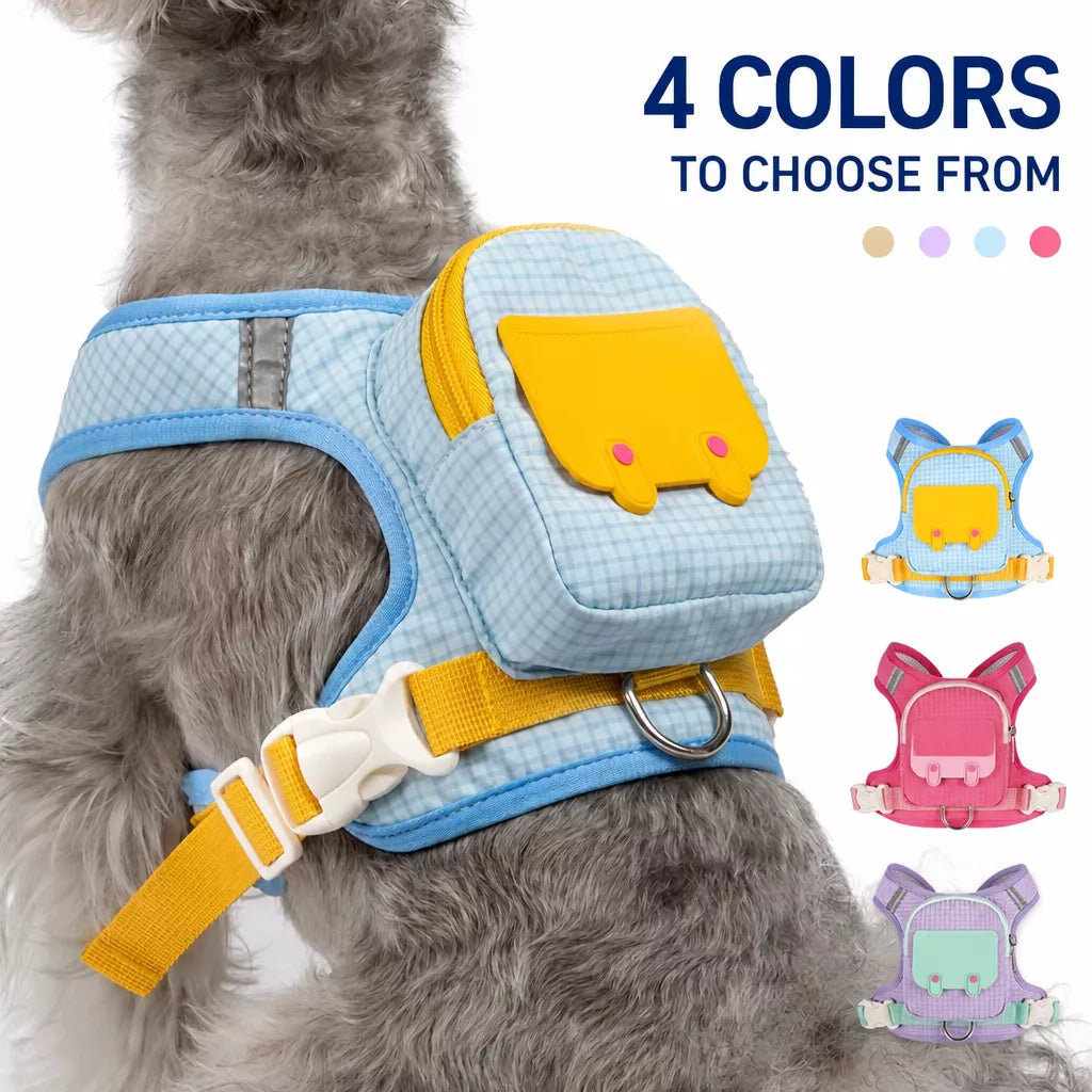 Vest-Style Pet Harness and Leash Set for Dogs & Cats