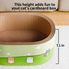 Oval Corrugated Cardboard Cat Scratcher Bed