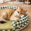 Round Cat Bed with Removable Mat