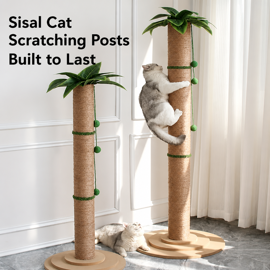 Large Round Sisal Cat Scratching Post & Climbing Tower