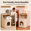 Square Sisal Cat Scratching Barrel with Cozy Cat Bed