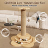 4-in-1 Cat Scratching Post with Sisal Mat and Interactive Toy