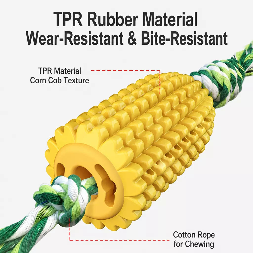 Corn-Shaped TPR Dog Chew Toy