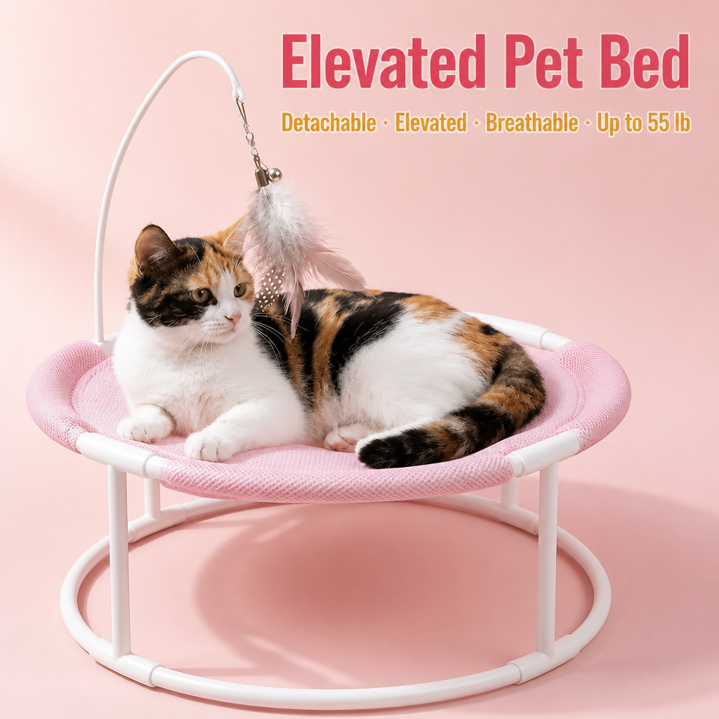 Round Elevated Hammock-Style Pet Bed | The Pet Edit
