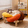 Flower-Shaped Cat & Small Dog Bed with Removable Cover and Stand