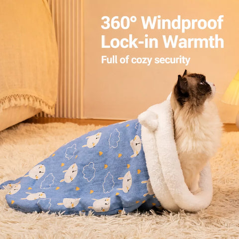 Covered Pet Tent Bed with Tunnel Opening p-05968