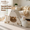 Triangular Cardboard Cat Scratcher Hideaway