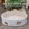 Deep Oval Cardboard Cat Scratcher Bed - p-00017