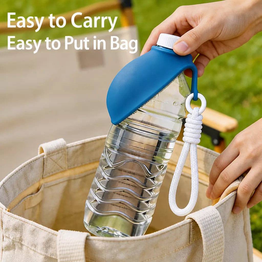 Portable Foldable Dog Water Bottle with Silicone Bowl
