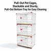Stackable Metal Dog Crate with Sliding Door for Small and Medium Dogs