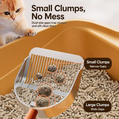 Large Metal Cat Litter Scoop with Fine Sifting Holes
