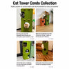 4-Tier Cat Tree with Enclosed House and Scratch Pad
