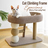 Low-Profile Cat Tree with Cat Bed and Sisal Scratcher
