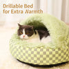 Semi-Enclosed Shell Pet Bed for Cats and Small Dogs