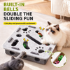 Interactive Plush Cat Toy with Three Bells
