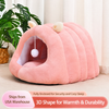 Semi-Enclosed Tunnel Fleece Cat Bed
