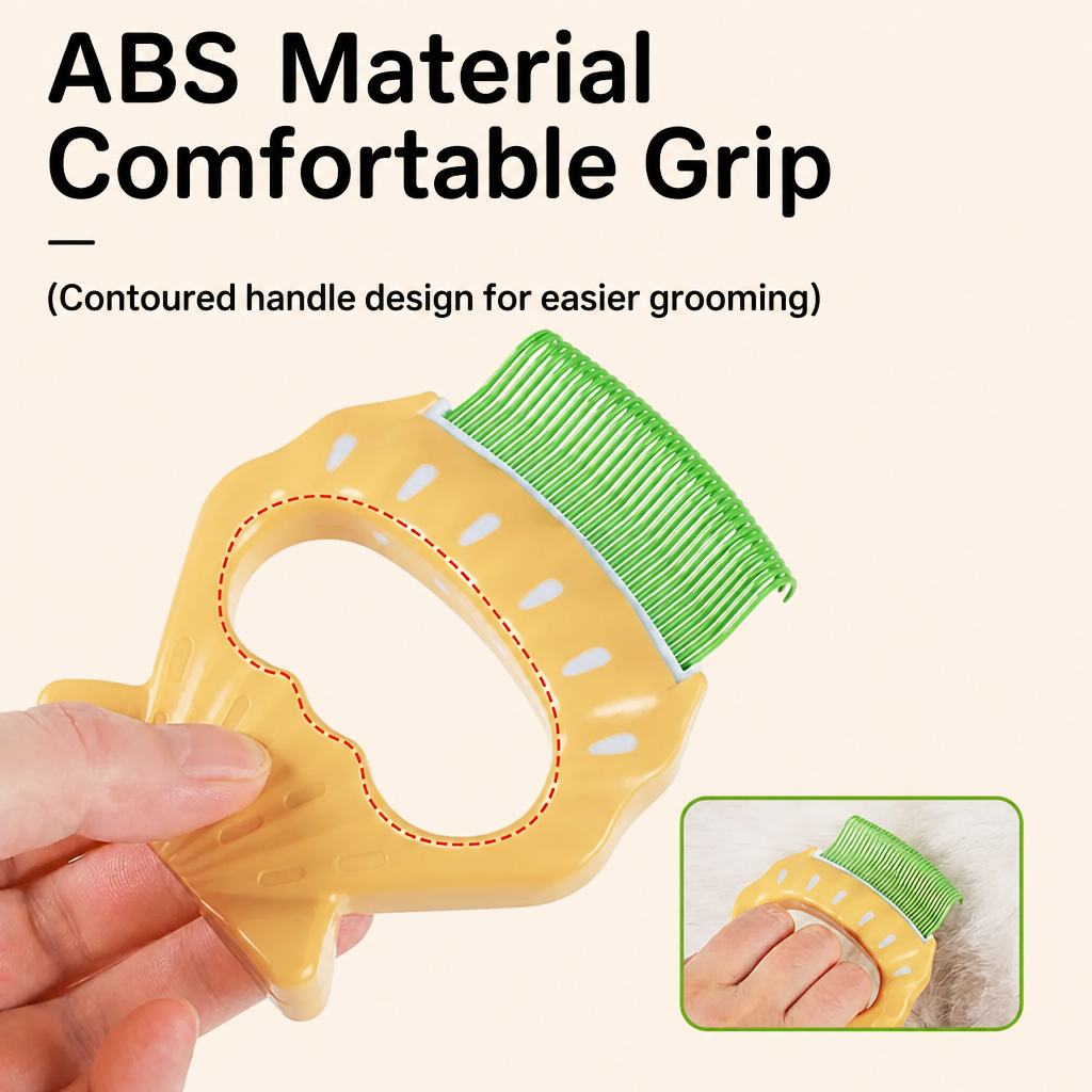 Shell-Shaped Grooming Comb for Cats and Dogs