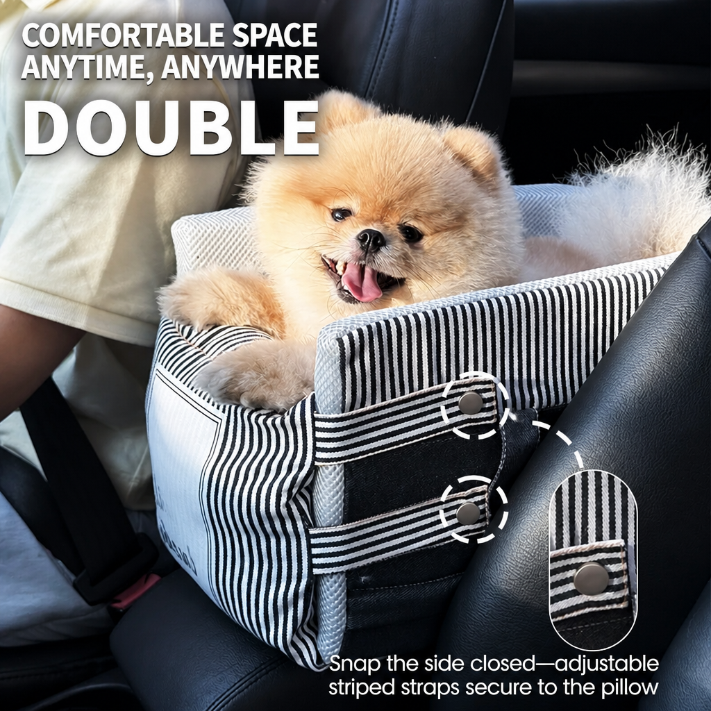 Canvas Pet Car Seat for Small Dogs & Cats