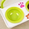 Raised Ceramic Double Pet Bowl Set