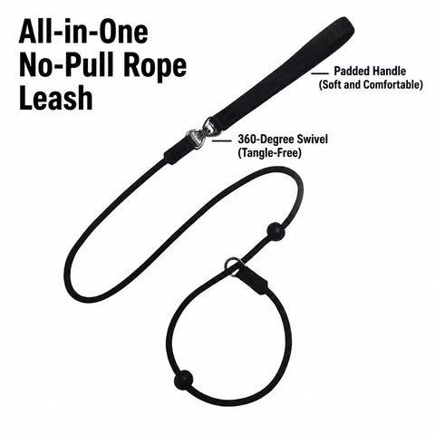 One-Piece Nylon Rope Training Leash for Small and Medium Dogs