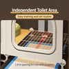 Indoor Pet Crate with Separate Toilet Tray