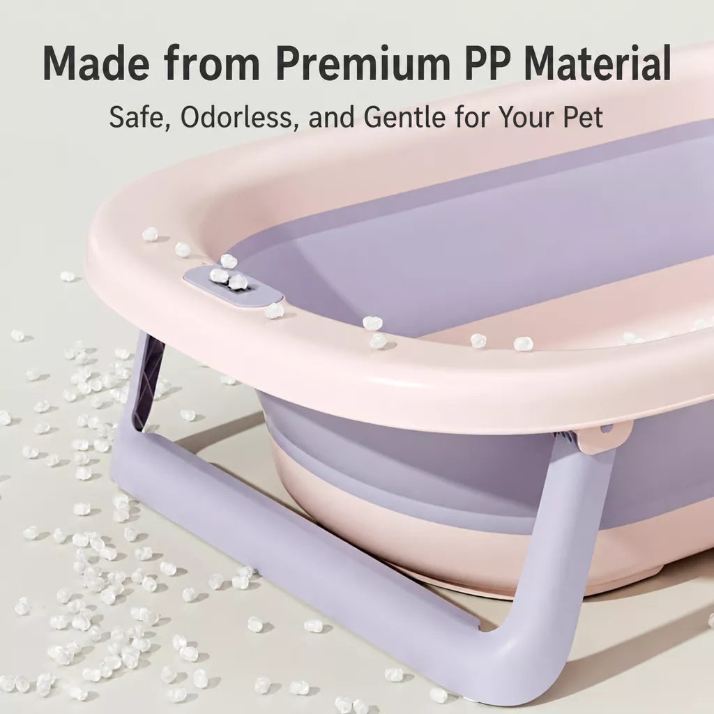 Pet Bath Tub with Drain for Small to Medium Dogs & Cats
