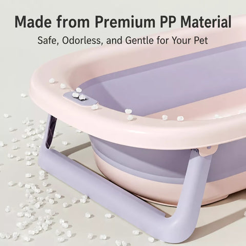 Pet Bath Tub with Drain for Small to Medium Dogs & Cats