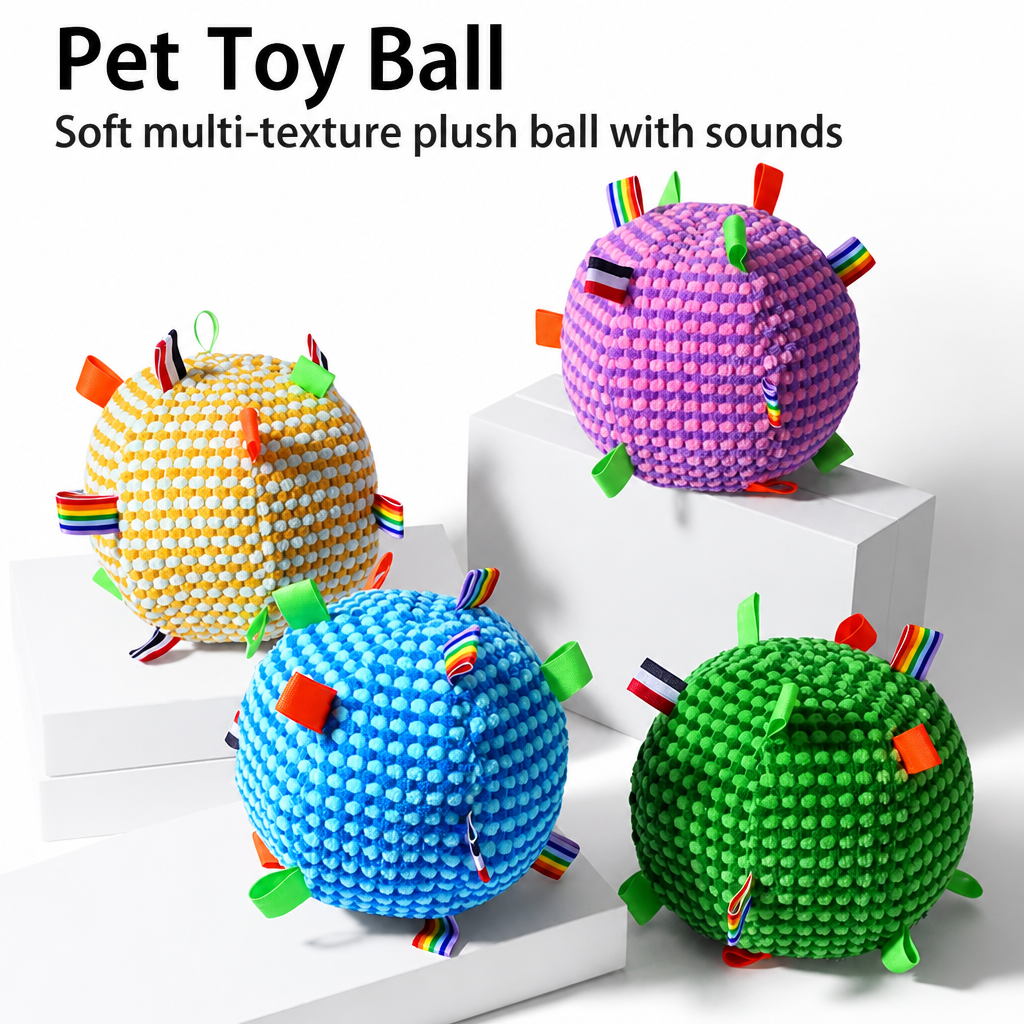4.7-Inch Squeaky Plush Ball Toy for Dogs