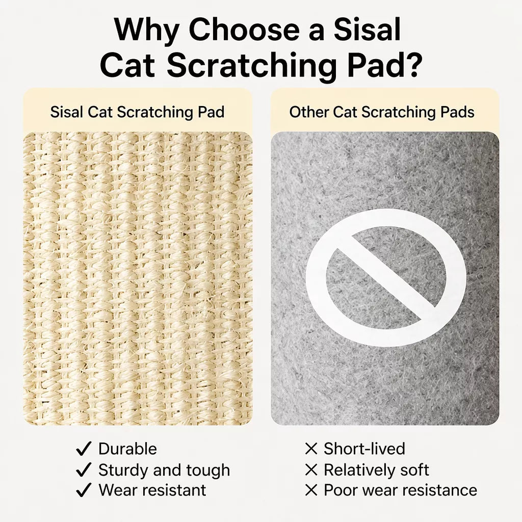 Square Sisal Cat Scratching Barrel with Integrated Bed