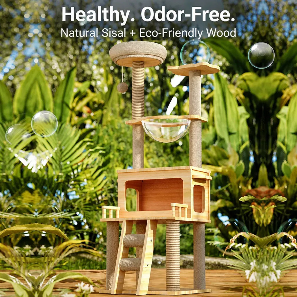 Multi-Level Cat Tree with Space Pod Cat House