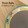 Extra-Large Round Kraft Paper Cat Scratcher with Play Balls - p-00036