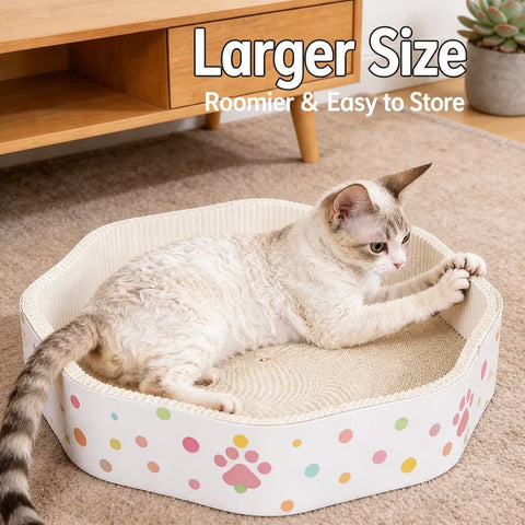 Petal-Style Corrugated Cardboard Cat Scratcher Bed
